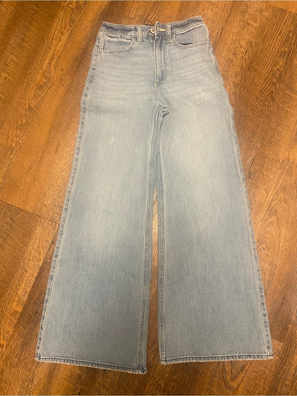 Hollister Light Blue Wide Leg High Rise Y2K Baggy size 000R W23R